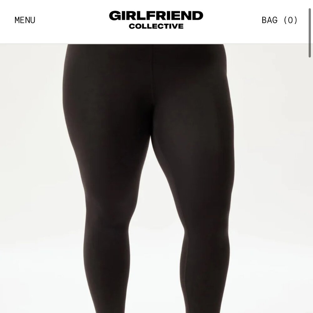 Girlfriend Collective Black FLOAT Ultralight Legging Large 23 3/4th inseam